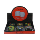 Grinder "Hanf" Metall; 6 versch. Motive; 52 x 35 mm; einzeln