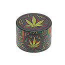 Grinder "Hanf" Metall; 6 versch. Motive; 52 x 35 mm; einzeln