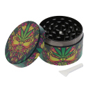 Grinder "Hanf Jungle" Metall, 4-tlg.; 5 versch. Motive; 52 x 35 mm; einzeln