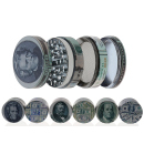 Grinder "Dollarnoten"; Metall; 4-tlg.;...