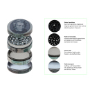 Grinder "Dollarnoten"; Metall; 4-tlg.; 52 x 35...