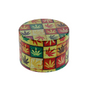 Grinder "Reggae Hanf" Metall; 4-tlg.;  6 versch. Motive; 52 x 35 mm; einzeln