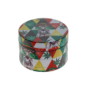 Grinder "Reggae Hanf" Metall; 4-tlg.;  6 versch. Motive; 52 x 35 mm; einzeln