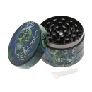 Grinder "Skulls" Metall, 6 versch. Motive; 4-tlg.; 52 x 35 mm; einzeln