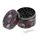 Grinder "Skulls & Flowers" Metall, 4-tlg.; bunt; 52 x 35 mm; einzeln