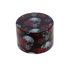 Grinder "Skulls & Flowers" Metall, 4-tlg.; bunt; 52 x 35 mm; einzeln