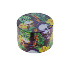 Grinder "Skulls & Flowers" Metall, 4-tlg.; bunt; 52 x 35 mm; einzeln