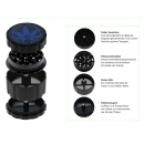 Grinder "Hanfblatt Amsterdam"; Metall;  6...