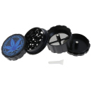 Grinder "Hanfblatt Amsterdam"; Metall;  6 versch; 55 x 44 mm; einzeln