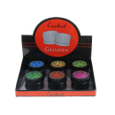 Grinder "Hanfblatt Amsterdam"; Metall;  6 versch; 55 x 44 mm; einzeln