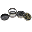 Grinder "High Grade Glitter" Metall, 4 versch. Motive; 4-tlg.; 52 x 62 mm; einzeln