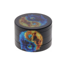 Grinder "Yin & Yang" Metall; 6 versch. Motive; 4-tlg.; 52 x 35 mm; einzeln