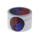 Grinder "Yin & Yang" Metall; 6 versch. Motive; 4-tlg.; 52 x 35 mm; einzeln