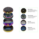 Grinder "Konfetti Glitter" Metall, 4-tlg.;...