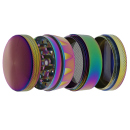 Grinder "Regenbogen Metallic"; 4-tlg.;...