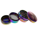 Grinder "Regenbogen Metallic"; 4-tlg.; 43 x 38 mm