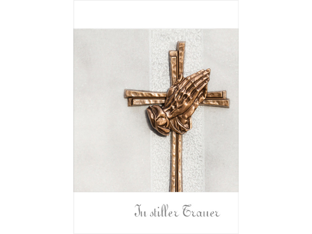 Trauerkarte"In stiller Trauer"; Doppelkarte; 5er Pack