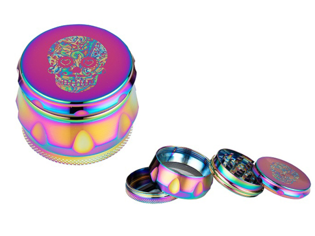 Grinder "Rainbow & Totenkopf"; Ø 53 mm; 4tlg.;  Super Heroes