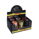 Grinder "Patrone"; Metall; 3-tlg.; 6 versch. Motive; Ø 40 mm; einzeln