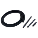 Shishaschlauch Gummi und Metall, Schwarz,...