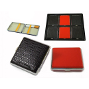 Zigarettenetui "Lederimitat" für 20 Zig., mit Gummiband, sort., 6er Display