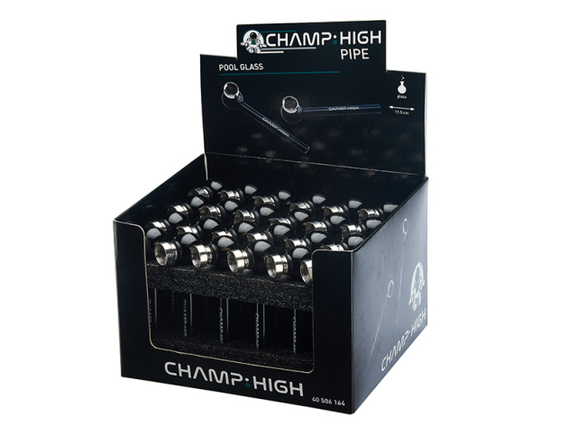 Glaspfeifen "Pool" mit Sieb, 11,5 cm, 24er Display