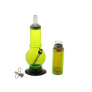 Acrylbong "Neon" mit Teleskophals; gelb, grün u. orange; Höhe 36 cm