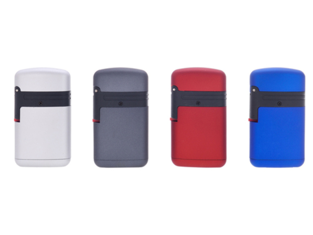 Sturmfeuerzeuge "Rubber Metal Colors" Double Jetflame;  20er Display