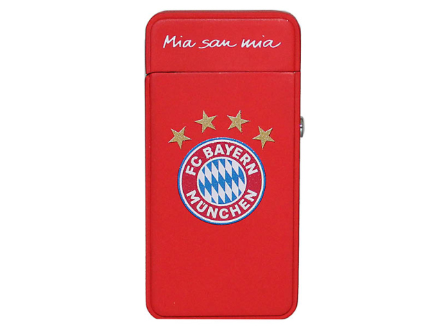 USB-Feuerzeug mit Lichtbogen "FC Bayern München" rot