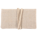 Drehertasche Jute mit Wickelverschluss, beige, 10cm