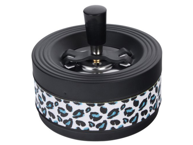 Drehaschenbecher "Gepard", blau; Ø 12 cm