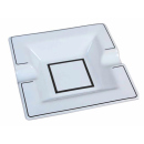 Zigarrenaschenbecher  Keramik, 2 Ablagen,  weiss