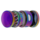 Grinder "Rainbow" Metall; Magnetverschluss; 4-tlg.; 4 x4,5 cm