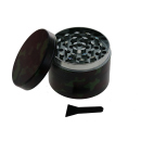 Grinder "Camouflage" Metall; Magentverschluss; 4-tlg.; 37 x 43,5 mm