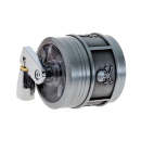 Kurbelgrinder "Skulls" Metall; Magnetverschluss; 3-tlg.; 3,8 x 4 cm