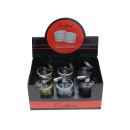 Kurbelgrinder "Skulls" Metall; Magnetverschluss; 3-tlg.; 3,8 x 4 cm