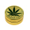 Grinder "Hanfblatt" gold; 3-tlg.; Höhe 1,75 cm; Ø 4 cm