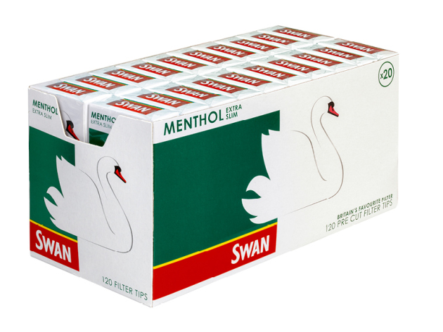 Swan Menthol-Filter Extra Slim Pre Cut Filte (Menthol) 20x 120 Filter