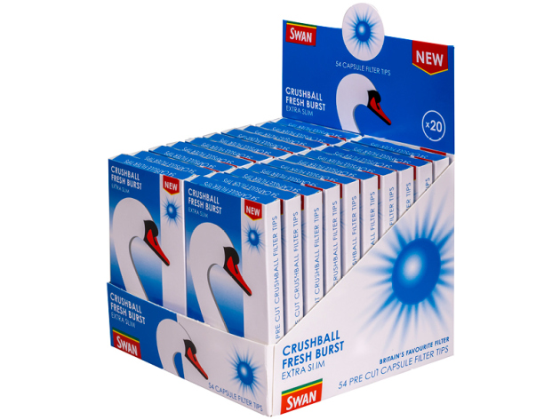 Swan Fresh Burst Crushball Extra Slim Filter Tips (Pfefferminz) 20x 54 Filter
