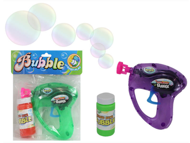 Seifenblasenpistole inkl. Seifenblasenflüssigkeit, 14 x 12 cm