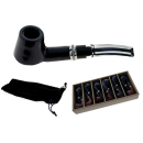 Pfeife "Excellent" schwarz u. braun,...