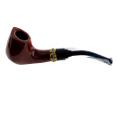 Pfeife "Excellent" schwarz u. braun, mit Kunststoffmundstück transparent, 9 mm Filter