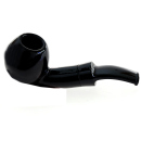 Pfeife "Excellent" schwarz Lack mit Kunststoffmundstück, 9 mm Filter