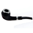 Pfeife "Excellent" mahagoni/schwarz, mit Kunststoffmundstück, 9 mm Filter