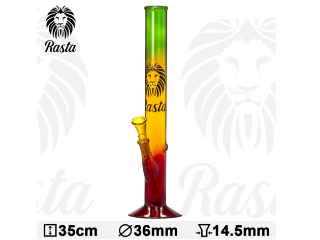 Glasbong "Rasta" Höhe 35 cm, Ø 36  mm
