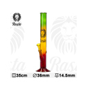 Glasbong "Rasta" Höhe 35 cm, Ø 36  mm
