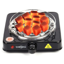 Elektrischer Kohleanzünder für Shisha Kohle mit Kohlegitter, Schwarz, 1000 Watt