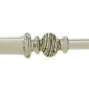 Mundst&uuml;ck aus Glas; L&auml;nge 39 cm; wei&szlig;