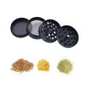 Grinder "Tropfende Hanfblätter" Metall; 4-tlg.; 5.0 x 3.7cm