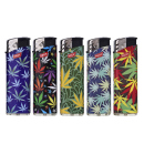 Elektrofeuerzeuge "Hanfblatt" 50er Display